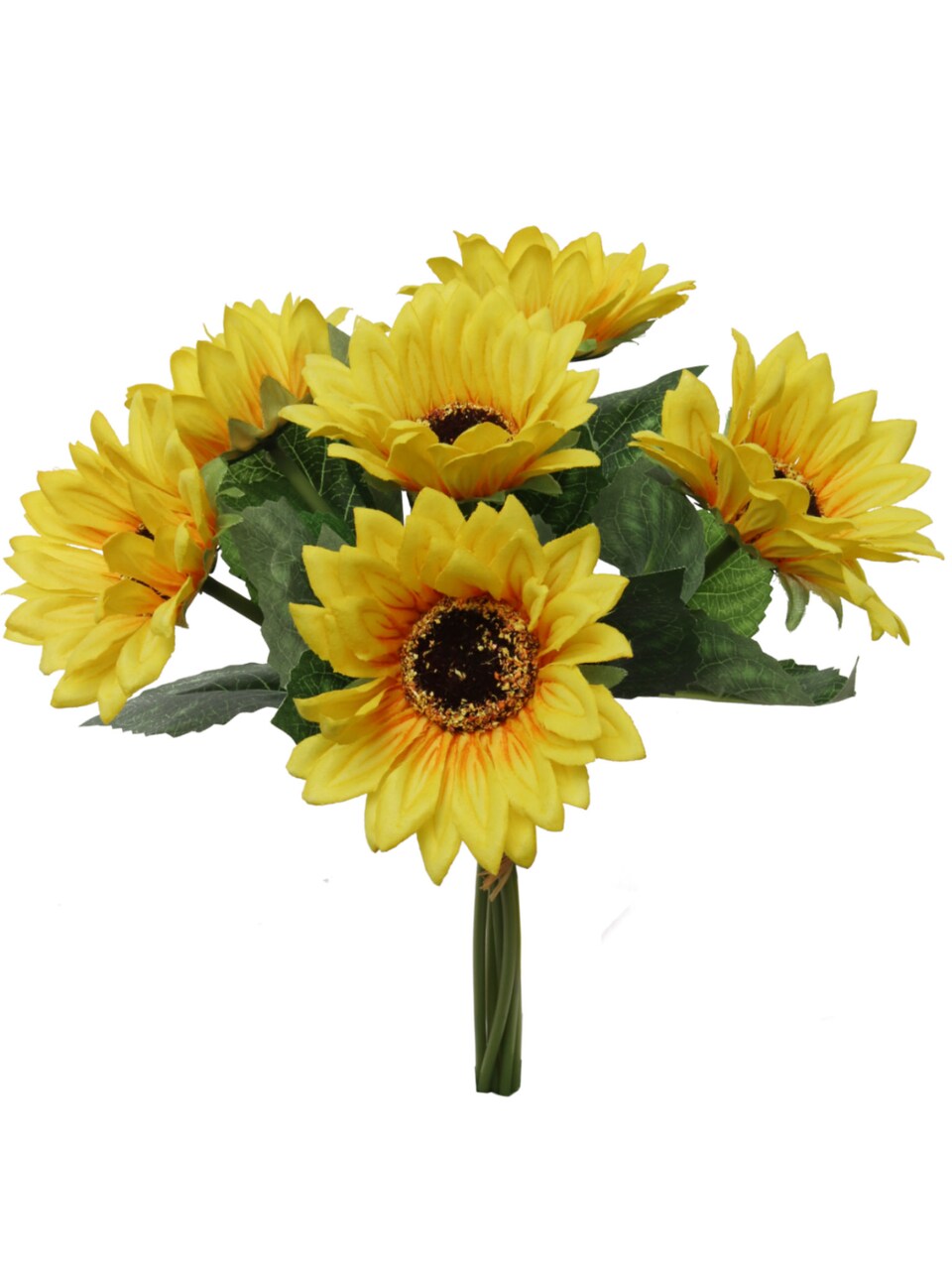 2 Pack 14" Artificial Sunflower Bundle – 6 Stems, Faux Yellow Sunflowers for Vase, Home Décor, Centerpieces, Weddings